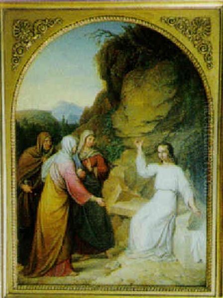 Kvinderne Ved Kristi Grav Oil Painting by Johann Ludwig Gebhard Lund