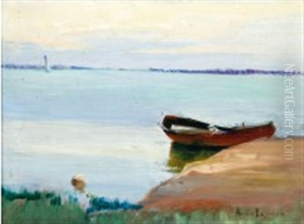 Strandscape Oil Painting by Amelie Lundahl