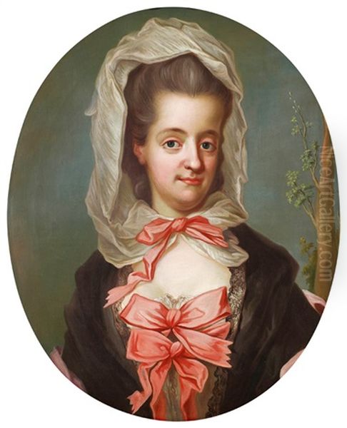 Portratt Forestallande Sofia Albertina Oil Painting by Gustaf Lundberg