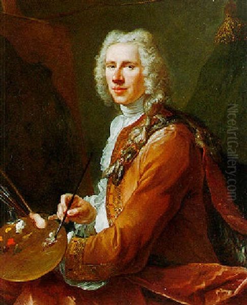 Self-portrait Oil Painting by Gustaf Lundberg