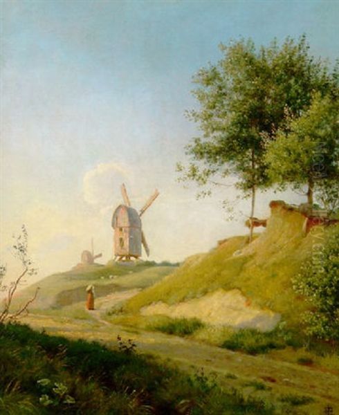 Mollebakken Kallundborg Oil Painting by Johan Thomas Lundbye