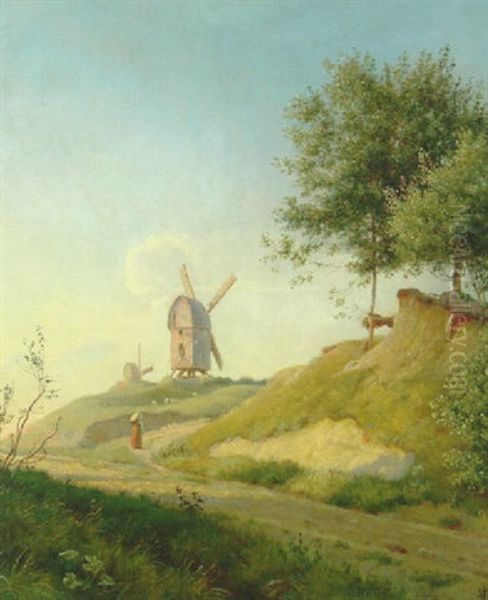 Mollebakken Kallundborg Oil Painting by Johan Thomas Lundbye