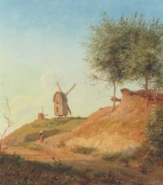 Mollebakken Ved Kallundborg Oil Painting by Johan Thomas Lundbye