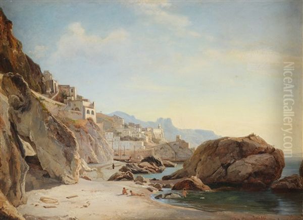 Amalfi Oil Painting by Anders Christian Lunde