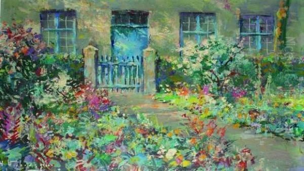 Le Jardin Fleuri Oil Painting by Herman Berbrugge