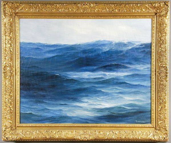 Seascape Oil Painting by Leon Lundmark