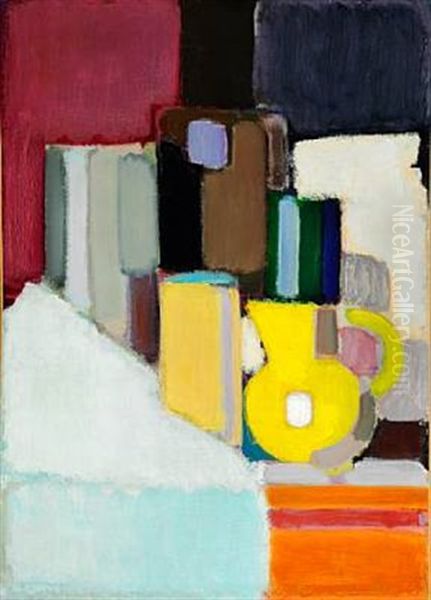 Still Life With Yellow Jug Oil Painting by Vilhelm Lundstrom