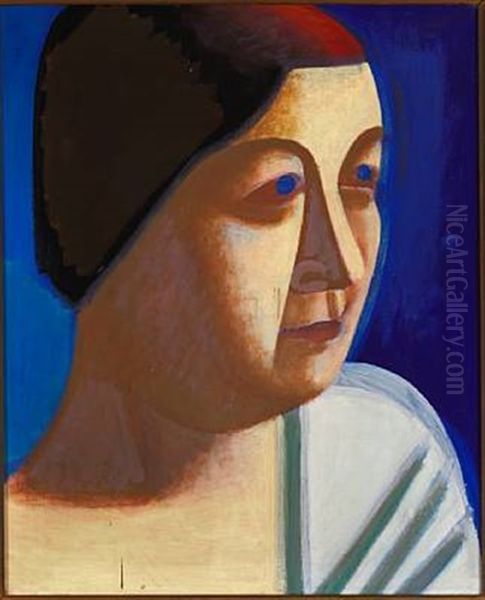 Portraet Af Yrsa Oil Painting by Vilhelm Lundstrom