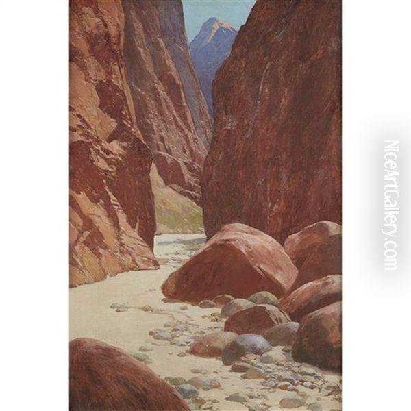 Canyon Path Oil Painting by Fernand Harvey Lungren