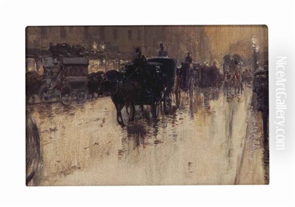 Paris Oil Painting by Fernand Harvey Lungren