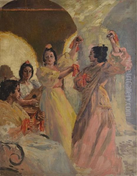 Danseuse Espagnole Oil Painting by Alexandre Lunois