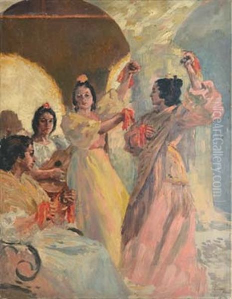 Danseuses Espagnoles Oil Painting by Alexandre Lunois