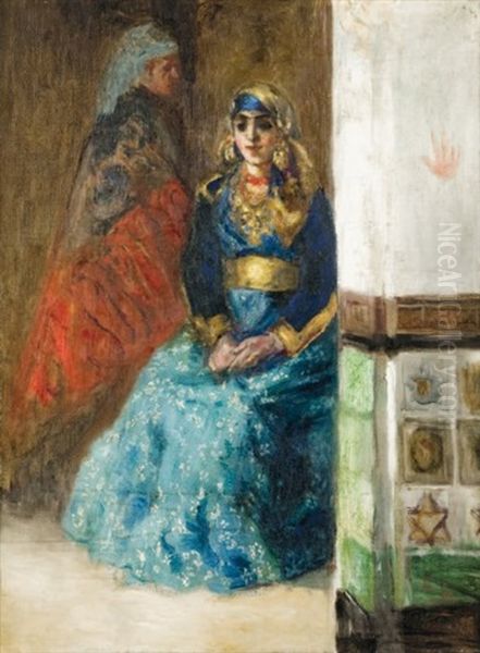 Femmes Juives Du Maroc Oil Painting by Alexandre Lunois