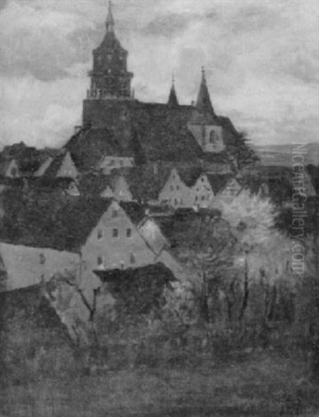 Ansicht Von Besigheim Oil Painting by Adolf Luntz