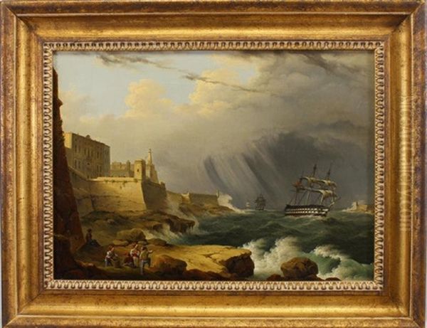 British Seascape Oil Painting by Thomas Luny