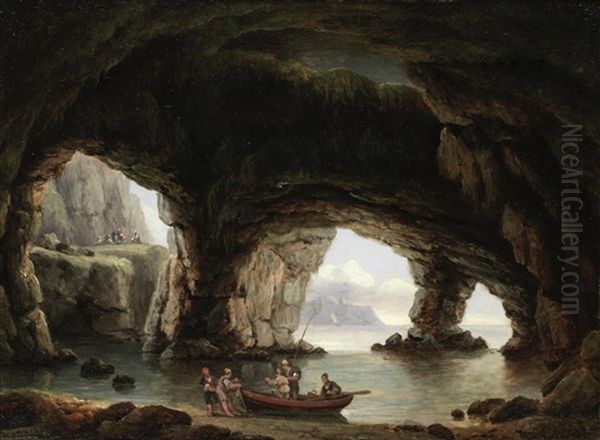 Grotta Di Palazzo, Italy Oil Painting by Thomas Luny