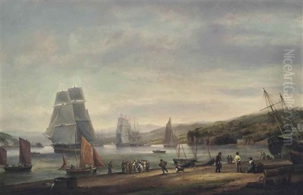 Teignmouth, Devon, Low Tide Oil Painting by Thomas Luny