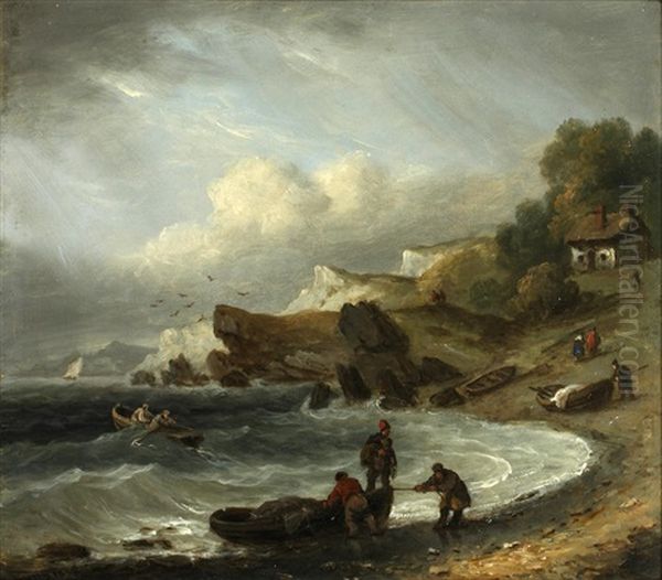 Babbacombe, Devon; Near Dawlish, Devon Oil Painting by Thomas Luny