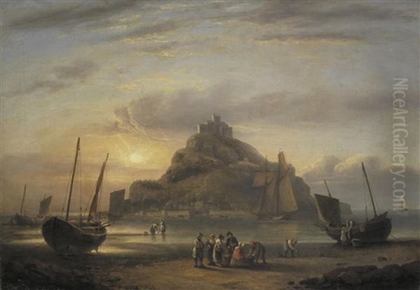 St Michael's Mount Oil Painting by Thomas Luny