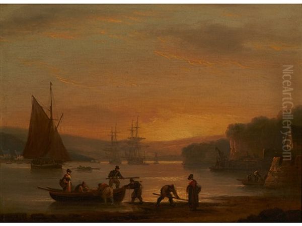 Teignmouth, Devon Oil Painting by Thomas Luny