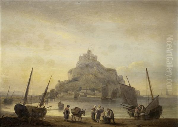 St. Michael's Mount, Cornwall Oil Painting by Thomas Luny