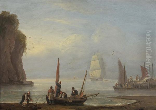 On The Scottish Coast Oil Painting by Thomas Luny