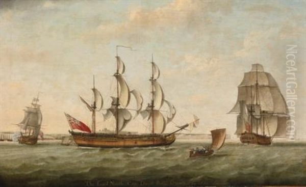 The Lord North, Seen From Three Positions Oil Painting by Thomas Luny