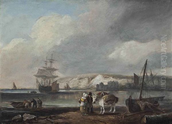 The Coast Of Picardy, France Oil Painting by Thomas Luny