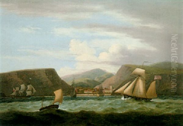 Off St. Helena Oil Painting by Thomas Luny