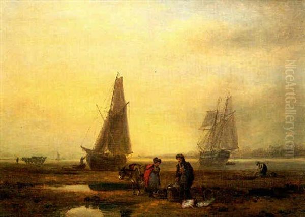 The River Estuary Oil Painting by Thomas Luny