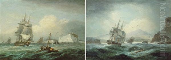 Loch Swilly, Ireland; And The Needles Oil Painting by Thomas Luny