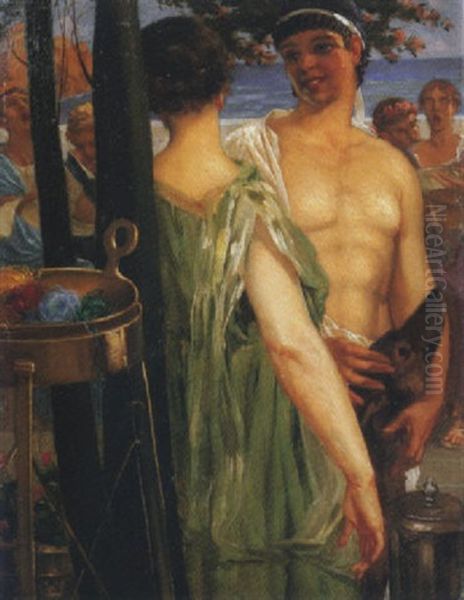 Scena Mitologica Oil Painting by Andre Pierre Lupiac