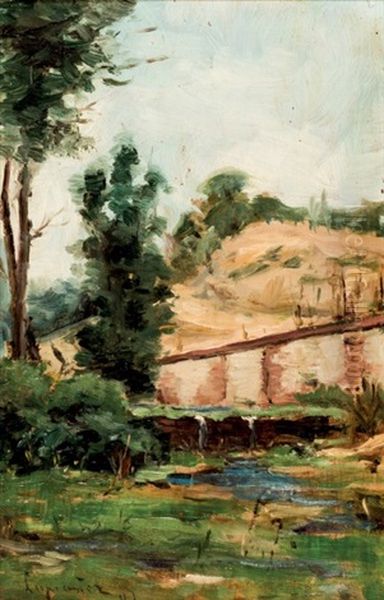 Paisaje De El Pardo Oil Painting by Jose Lupianez y Carrasco