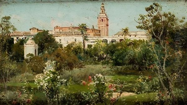 Vista De Sevilla Oil Painting by Jose Lupianez y Carrasco