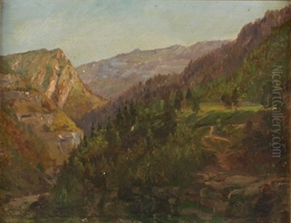 Paisaje De La Granja Oil Painting by Jose Lupianez y Carrasco