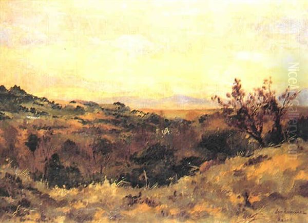 Paisaje De La Sierra De Guadarrama Oil Painting by Jose Lupianez y Carrasco