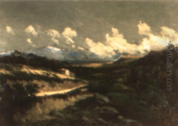 Paisaje De Guadarrama Oil Painting by Jose Lupianez y Carrasco