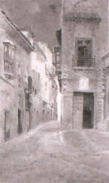 Calle De Toledo Oil Painting by Jose Lupianez y Carrasco