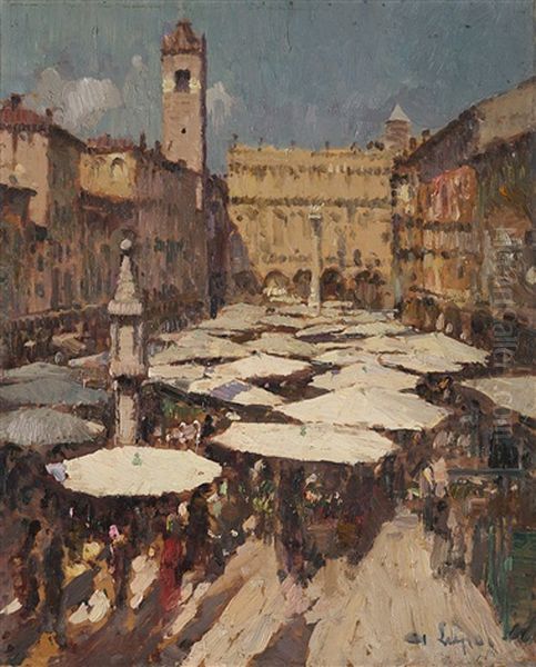 Mercato In Piazza Delle Erbe. Verona by Alessandro Lupo