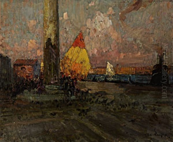 La Vela Chioggiotta Oil Painting by Alessandro Lupo