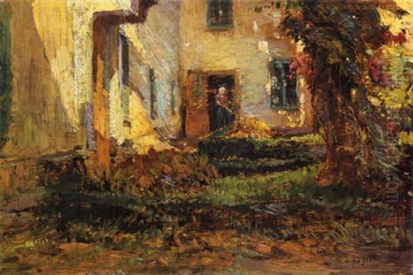 Il Cortile Di Casa Oil Painting by Alessandro Lupo