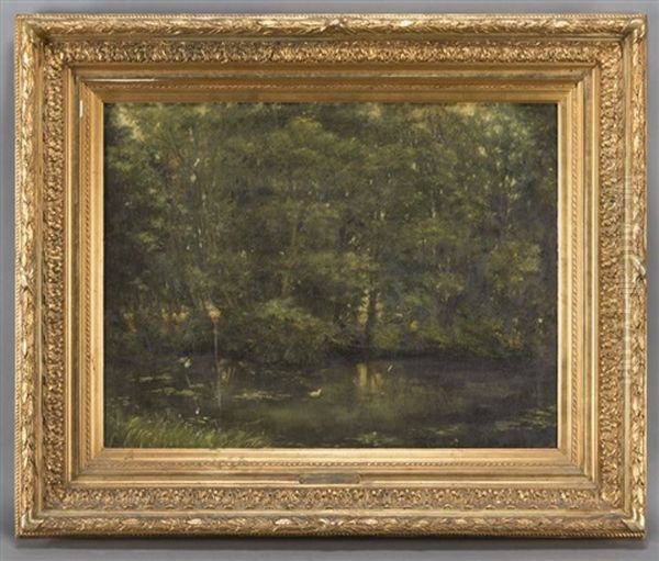 Etang Sous Bois Oil Painting by Frans Van Luppen