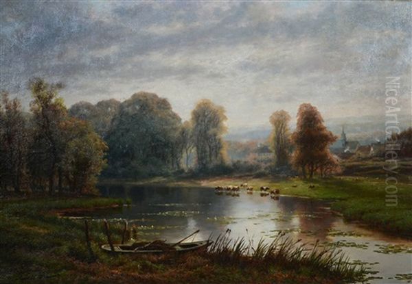 Effet Du Matin Oil Painting by Gerard Joseph Adrian van Luppen