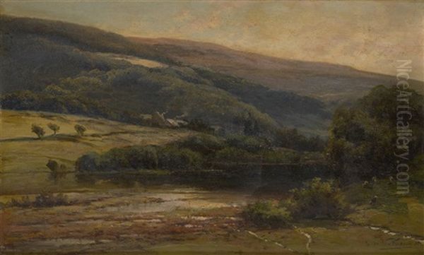 Vue Prise Aux Environs De Bouillon Oil Painting by Gerard Joseph Adrian van Luppen