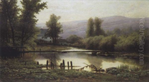 Vue Prise Aux Environs De Malmedy Oil Painting by Gerard Joseph Adrian van Luppen