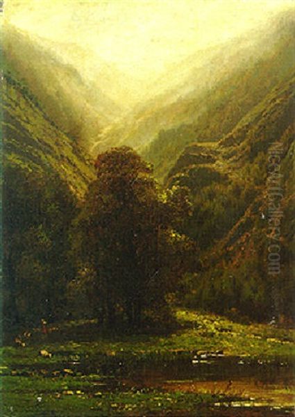 Effet De Brouillard Oil Painting by Gerard Joseph Adrian van Luppen