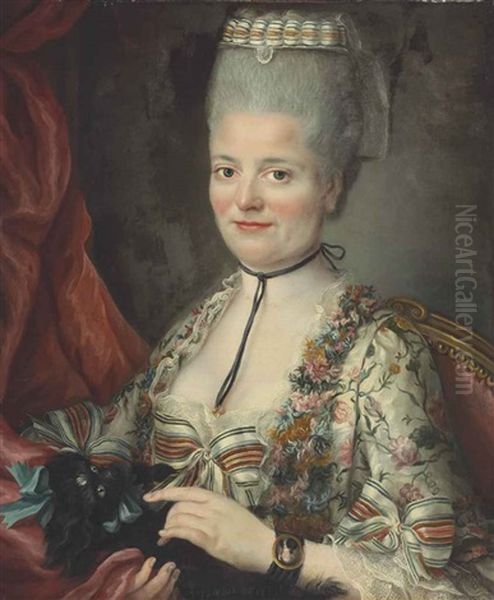 Portrait Of Madame La Marquise De Rochambeau Oil Painting by Catherine Lusurier