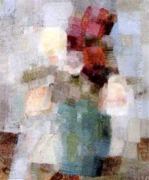 Stilleben Mit Rosen Oil Painting by Oscar Wilhelm Luethy