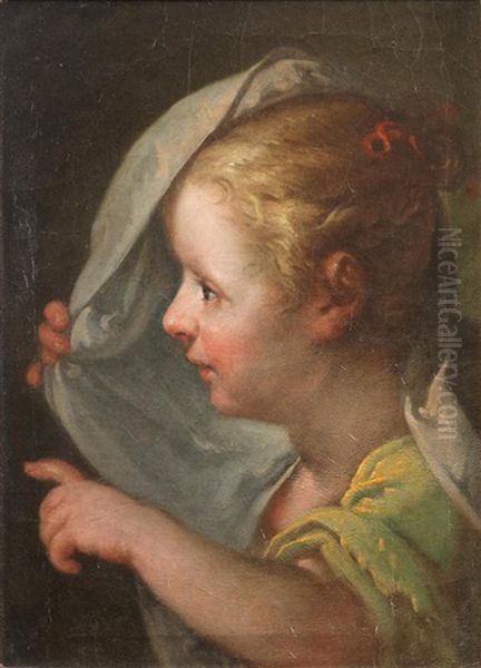 Study Of A Young Girl Oil Painting by Benedetto Luti