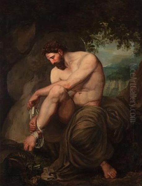 Hercules Bandaging His Ankle by Benedetto Luti